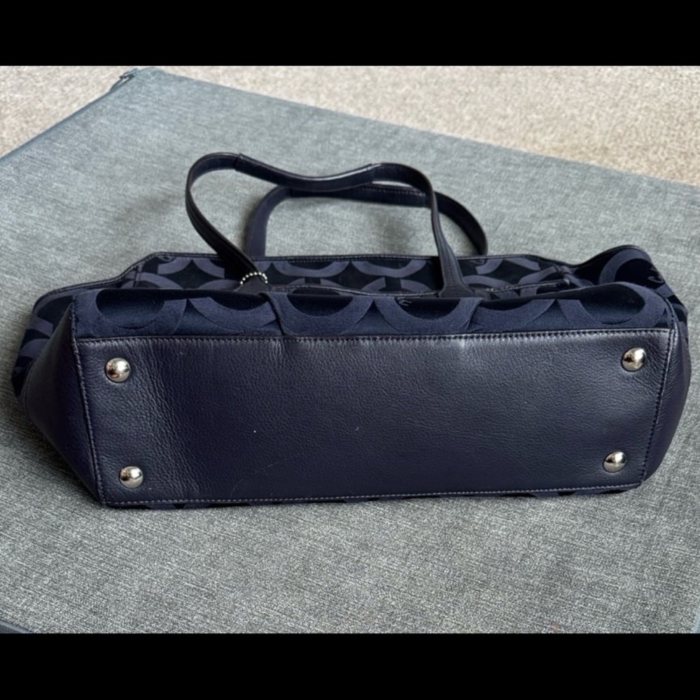Coach Dark Blue Signature Tote - Picture 8 of 9